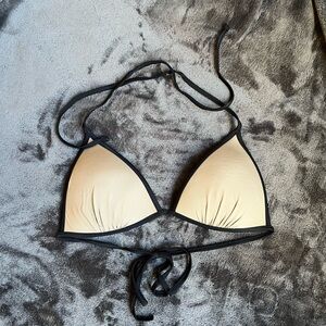 Black and Tan Push-Up Triangle H&M Bikini Top